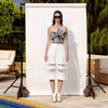 Lace and Fringe skirt, White