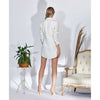 Alexa Blazer Dress, Off-white Stripes